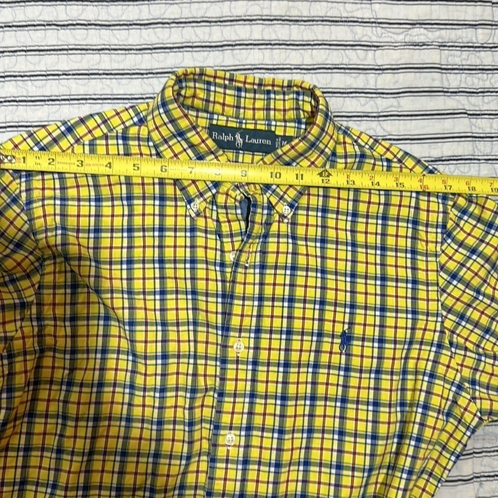 😊Ralph Lauren Men's Multi Color Double Lined Plaid Button-Down Shirt M - Picture 7 of 16